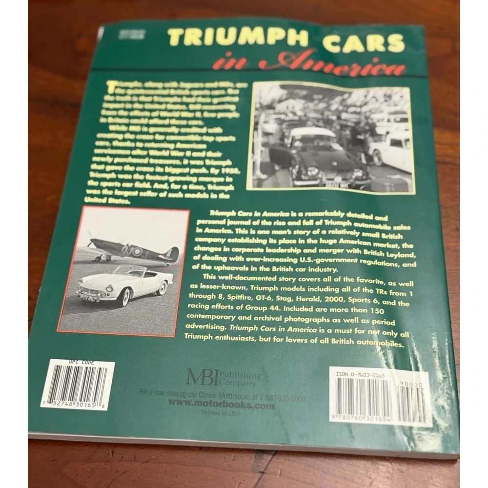 Triumph Cars in America Michael Cook SIGNED Autographed Inscribed Book TR3 TR6